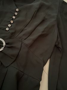 Elegant Black Peplum Top