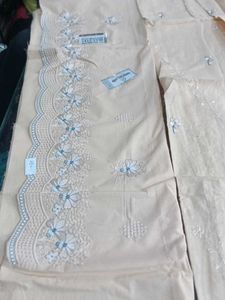 Peach Embroidered Suit