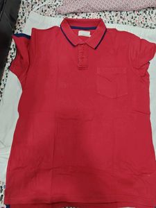 Red collarneck TShirt
