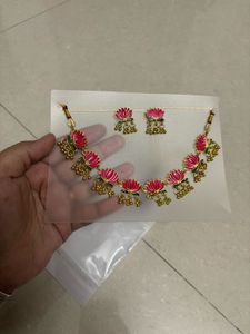 🆕 Pink Lotus Jewellery Set