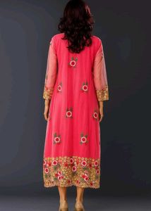 Elegant Pink Embroidered Dress