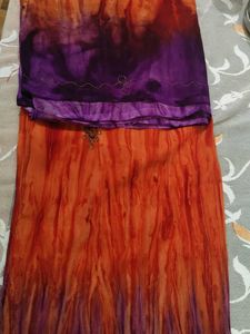 Orange & Purple Saree
