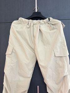 Beige Parachute Pants