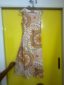 Cream A-Line dress