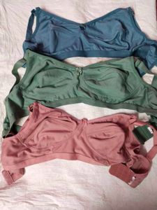 Comfortable Cotton Bras - 3 Pack