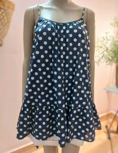 Thrifted Polka Dot Sundress with Tie Belt