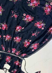 Floral Print Maxi Dress with belt