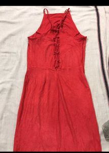 Red Halter Neck Mini Dress