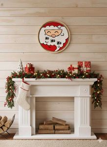 Handmade Santa Christmas Painting