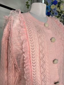 Pink Knit lace Cardigan (coquet)