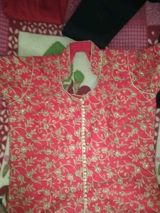 Red Embroidered Blouse