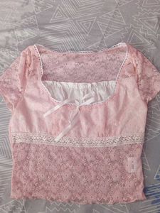 Lace Pink Top