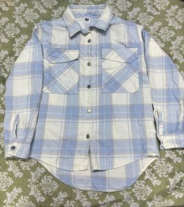 Blue Plaid Shirt Jacket
