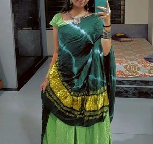 Mint Greet Lehenga Choli Set With Dupatta