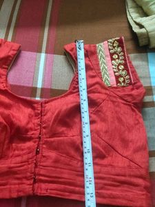 Beautiful Back Design Blouse With Heavy Lace.