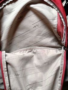 Used Red &amp; Gray Backpack