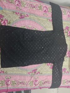 Chikankari Black Kurta