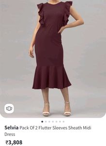 Maroon Strechable dress