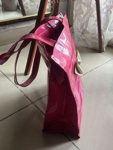 pink hand bag