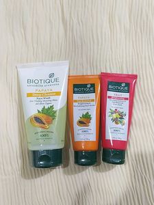 Biotique Facewash, Face scrub, Pack Combo