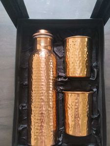 Pure Copper  Water Bottle with 2 Glasses
