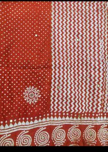 Red Embroidered Saree