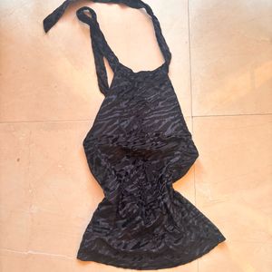 Black Animal Print Mini Dress