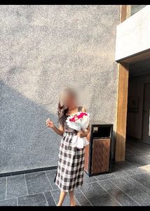 Checkered Midi Skirt