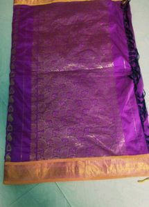 Purple Colour Gadwal Design Saree