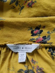 Mustard Yellow Floral Top For Women