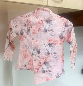Floral Print Boys Kurta Shirt