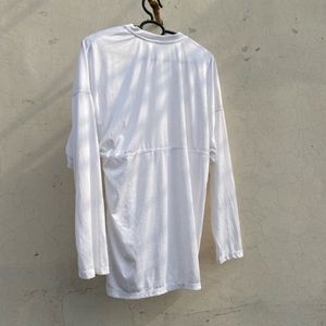 Gym White Long Sleeve Tee