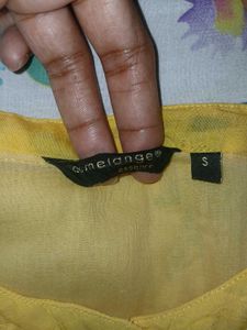 Yellow straight kurti