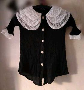 Astethic Cute Black & White Top