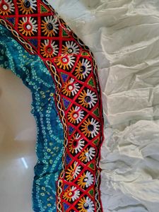 Blue And White Lehnga Choli Navratri Sale