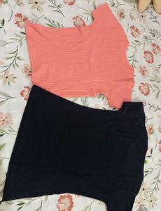 Combo - Black And Peach Tshirt