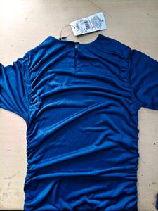 Full Sleeve Side Ruched Drop Waist Dress