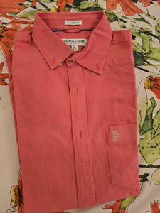 U.S. Polo Assn. Salmon Button Down
