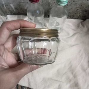 Small Glass Bottle Total 5 Pis
