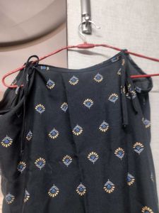 Elegant Black Printed Dress