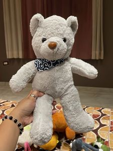 Cute Grey Teddy Bear with Bandana