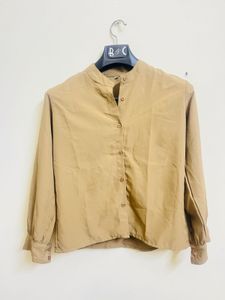 Tan Button-Up Top