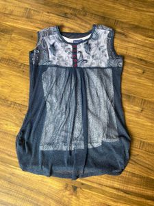 Paisley Sheer Sleeveless Top