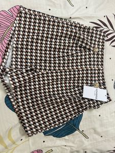 Houndstooth Print Shorts