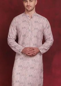 Elegant Peach Printed Kurta