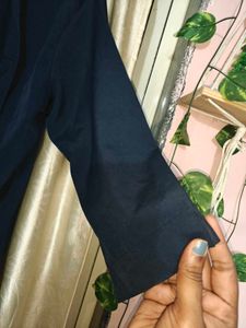 Navy Blue Open Front Shrug