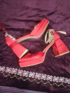 Red Platform Heels