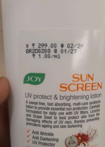 Joy UV Protection &amp; Whitening , 300ml