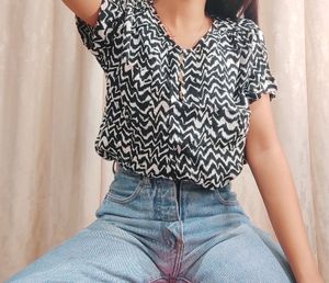 Black &amp; White Top