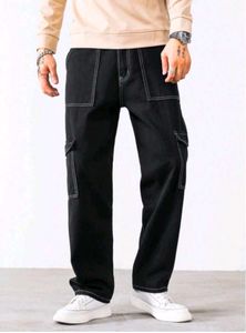 Black Cargo Jeans